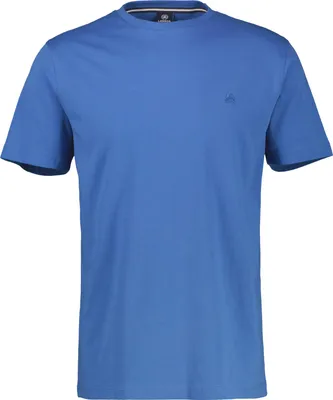 Produktbild von LERROS T-Shirt O-Neck mit Logostickerei normale Passform unifarben
