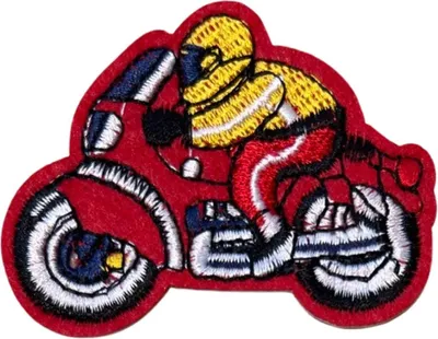 Produktbild von Motorradfahrer-Biker-Aufnäher zum Aufbügeln
