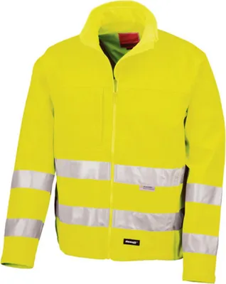 Produktbild von Result R117X | High-Vis Softshell Arbeits Jacke | ISO EN20471:2013 Klasse 2 - Farbe: Fluorescent Yellow - Größe: XL