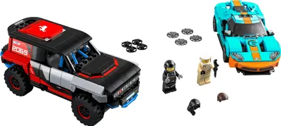 Immagine prodotto di LEGO 76905 Speed Champions Ford GT Heritage Edition e Bronco R auto da corsa, modellino di auto, auto giocattolo