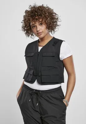 Image de Gilet tactique court pour dames Urban Classics noir - XS