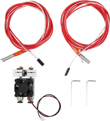 Obrázek produktu pro Příslušenství pro 3D tiskárny: sada extruderu 2-in-2-out, tryska s vulkanizačním blokem, sada hot-end, hardware