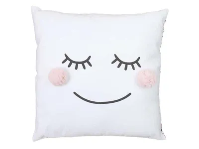 Zdjęcie produktu dla Poduszka dla dziewczynki z pomponami 40 x 40 cm