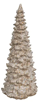 Obrázok produktu pre Clayre & Eef Dekoratívny vianočný stromček Ø 13x30 cm biely béžový plast