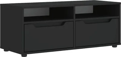Produktbild von vidaXL TV-Schrank VISNES Schwarz 100x40x38 cm Holzwerkstoff