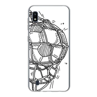 Produktbild von MuchoWow® Handyhülle Schutzhülle Hülle für Samsung Galaxy A10 Eine Illustration eines Fußballschusses ins Tor - Jungen - Mädchen - Kinder Silikon Softcase Handy Hülle - Schutzhülle