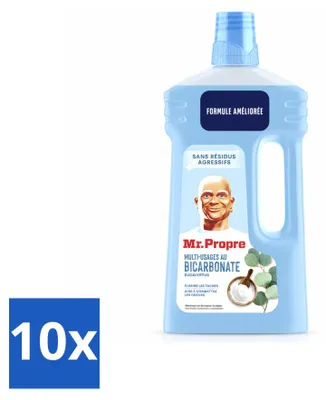 Produktbild von 10 x Mr. Propre Allesreiniger - Bicarbonat & Eukalyptus - 1000 ml - Vorteilspackung - 10 Stücke