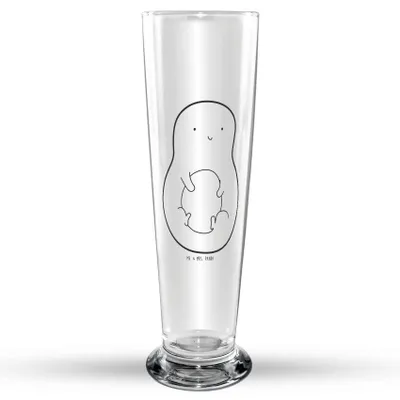 Produktbild von Mr. & Mrs. Panda Weißbierglas Avocado Kern - Transparent - Geschenk, Pflanze, Avokado, Spruch Leben, Weizenbier Glas, Bier, Mr Mrs Weizenglas, Bierglas, Weizen, Lächeln