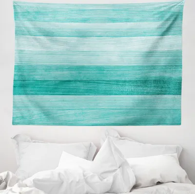 Produktbild von ABAKUHAUS Türkis Wandteppich, Osterferien Theme aus Weiches Mikrofaser Stoff Waschbar ohne Verblassen Digitaldruck, 150 x 110 cm, Türkis