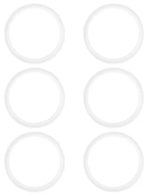 6 Silikon-Deckeldichtungen für OmieBox, weiß, 7,5 cm