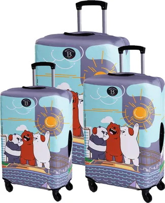 Produktbild von BERTOO Reisekofferhülle - Bears Menthol 3er Set (M, L, XXL)