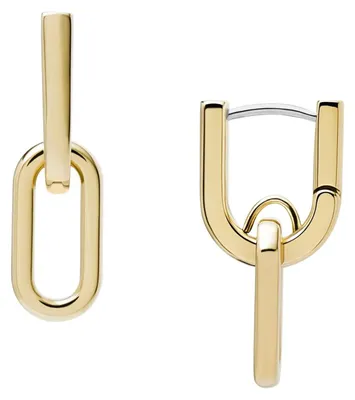Produktbild von Fossil Damen Goldfarbener Edelstahl mit Ringverschluss Ohrringe