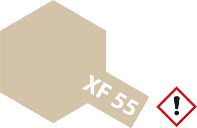 Produktbild von XF-55 Deck Tan Hellbraun matt - 23ml Acrylstreichfarbe wasserloeslich Tamiya 300081355