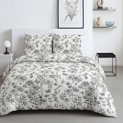 Image de Ensemble de literie imprimé en coton à motif floral SUNSHINE JOSEPHINE