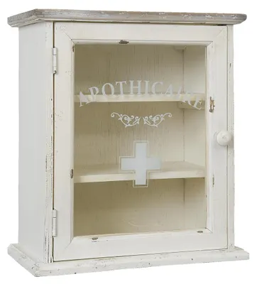 Zdjęcie produktu dla Clayre & Eef Szafka na leki 32x18x36 cm białe drewno
