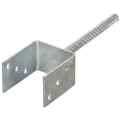 Image de vidaXL Support de poteau 6 pièces argenté 8×6×30 cm Acier galvanisé