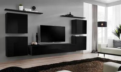 Zdjęcie produktu dla Półka ścienna do salonu kompletny zestaw szafek ściennych