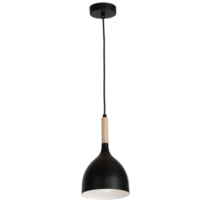 Image de Lampe suspendue industrielle Noak Wood