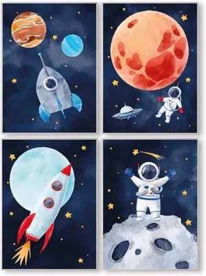 Produktbild von Wandbilder Kinderzimmer - 3-teilige Poster Set A3