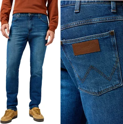 Obrázek produktu pro Pánské džíny WRANGLER, regular fit RIVER, W33 L34, modré, džíny, baggy jeans, buggy