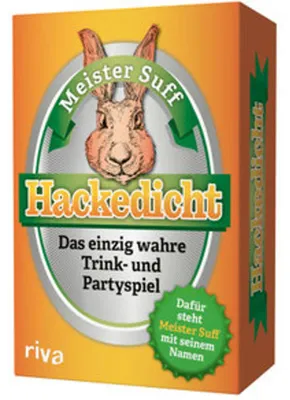Obrázek produktu pro Gesellschaftsspiel Hackedicht – Das Trinkspiel für Erwachsene mit Aufgaben, Liedern und Anekdoten