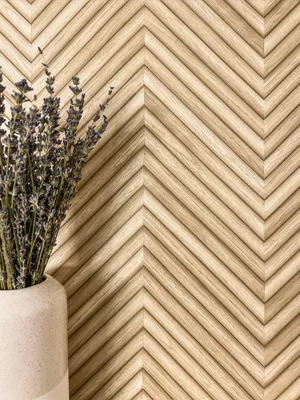 Produktbild von NEWROOM Tapete Beige Vliestapete Holz - Holztapete Modern Sand Creme Paneele Fischgräten Holzwand Boho Fischgrätenmuster