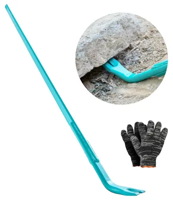 Immagine prodotto di VEVOR Pied di porco, capacità di carico circa 907 kg, lunghezza totale 1422,4 mm, acciaio, pied di porco per lavori di demolizione, calcestruzzo e frantumazione, ideale per l'uso nell'edilizia e nell'industria, con effetto leva ottimale