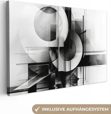 Produktbild von Leinwandbilder 120x80 cm - Schwarz und Weiß - Kunst , moderne Wandbilder für Wohnzimmer