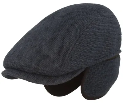 Productafbeelding van Gestrikte baseballpet met orenbeschermers van Hut-Breiter, blauw, maat 56