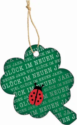 Produktbild von CACTUS Neujahrs-Geschenkanhänger "Kleeblatt"