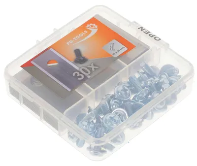 Obrázek produktu pro Náhradní nože pro robotické sekačky - 30 kusů, ocel SK5, včetně šroubů