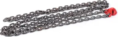 Obrázek produktu pro Zvedací řetěz – 2 tuny, závěsy s háky pro zvedání – 3 metry, 8 mm legovaná ocel, pro jeřáby, sklady, garáže, stavebnictví – červená/černá