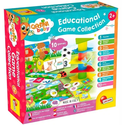 Produktbild von Lernspiele Set 10 Spiele ab 2 Jahren - Puzzle und Memo - Bingo und Zahlen - Formpuzzle mit 8 Formen - Für zu Hause und Kindergarten