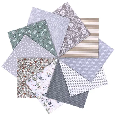 Image de 10 pièces de tissu en coton, idéal pour la courtepointe et les travaux manuels