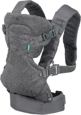 Produktbild von Babytrage Infantino Flip Ergo 4-in-1, 3,6 bis 14,5 kg, Ergonomisch, 100% Baumwolle, Mit Bavoir