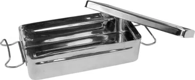 Produktbild von Instrumentenbehälter mit Deckel & Riegel - rostfreier Edelstahl