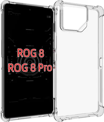 Obrázek produktu pro Pouzdro pro Asus ROG Phone 8 / 8 Pro Průhledné Měkké TPU Bumper, Nárazuvzdorné Ochranné Pouzdro