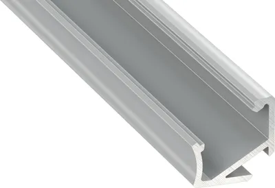 Produktbild von LED Aluminium Profil Leiste Silber | Typ H | Mit Endkappe und Montagehalterung | Gefroren Abdeckung | 1m