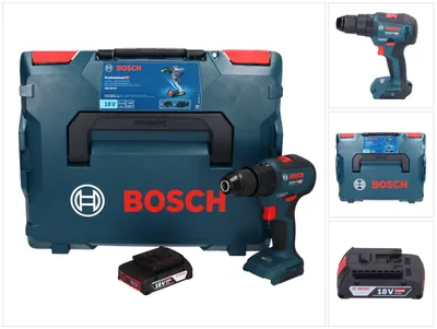 Image de Bosch GSB 18V-55 Professional Perceuse-visseuse à percussion sans fil 18 V 55 Nm Brushless + 1x batterie 2,0 Ah + L-Boxx - sans chargeur