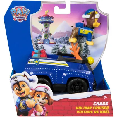 Produktbild von Figuren- und Fahrzeugset Paw Patrol Chase mit Weihnachtszubehör, ab 3 Jahren