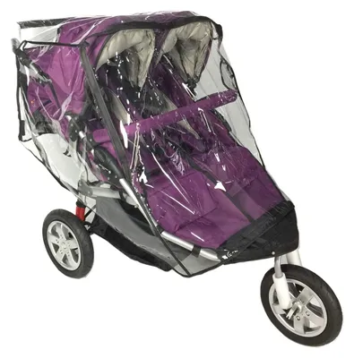 Productafbeelding van Universele regenhoes voor kinderwagens met twee zitplaatsen