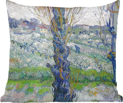 Produktbild von MuchoWow® Zierkissen Sofakissen Wohnzimmer Dekokissen 60x60 cm Ansicht von Arles - Vincent van Gogh - Sitzfläche - Foto Polster