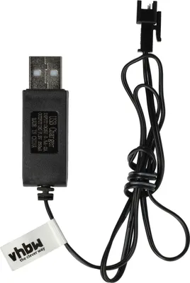 Produktbild von vhbw USB-Ladekabel für RC-Akkus mit SM-2P-Anschluss, RC-Modellbau Akkupacks - 60 cm 7,2 V