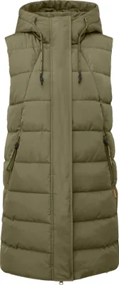 Produktbild von s.Oliver lange Outdoor Steppweste mit Kapuze und praktischen Taschen