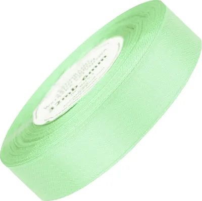 Image de Ruban de satin 25 mm - pistache pastel - 32 mètres