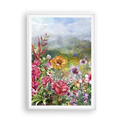 Produktbild von Gerahmtes Poster - Weißer Rahmen - blume sommer natur - 70x100 cm - Wand Bild - Wanddeko - Wandbilder - Kunstposter - Wandposter - Bilderrahmen - Bilder - Kunstdruck - Wandbild - P2WPA70x100-3843