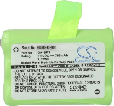 Produktbild von vhbw Akku kompatibel mit Switel WTF8000 Funkgerät, Walkie Talkie (700 mAh, 3,6 V, NiMH)