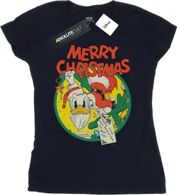 Produktbild von Disney - "Merry Christmas" T-Shirt für Damen BI32795 (XL) (Marineblau)