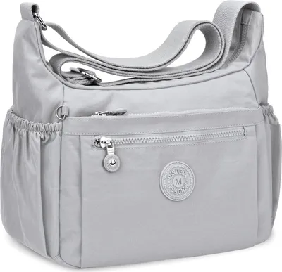 Image de WACCET Sac à bandoulière Femme Grand sac à bandoulière en nylon 9 compartiments Imperméable idéal pour les voyages et le travail