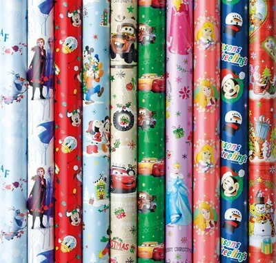 Zdjęcie produktu dla Papier świąteczny dla dzieci Disney 2 asortyment - 200 x 70 cm - 5 rolek